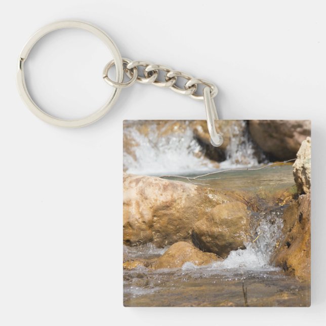 Stormy stream in spring key ring (Front)