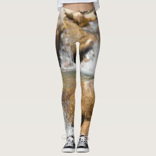 Stormy stream in spring leggings