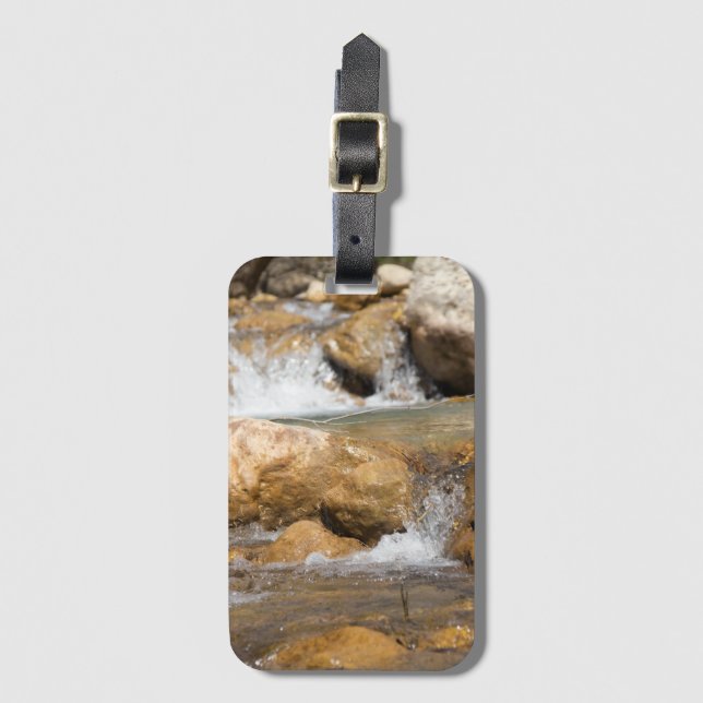 Stormy stream in spring luggage tag (Front Vertical)