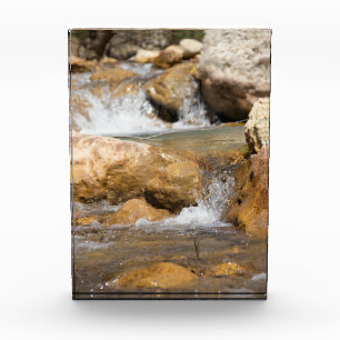 Stormy stream in spring photo block