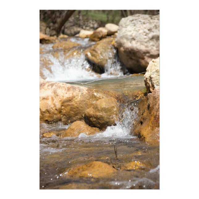Stormy stream in spring photo print (Front)