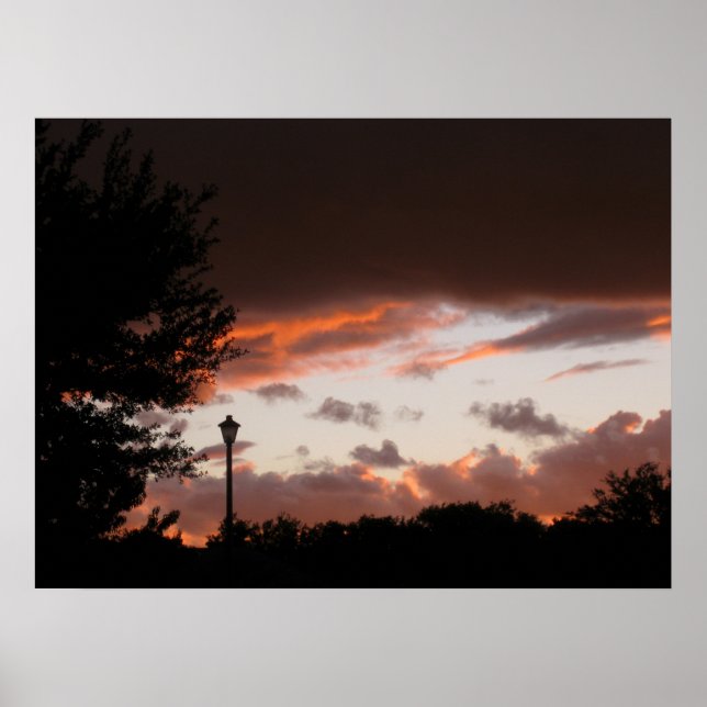 Stormy Texas Sunset Poster (Front)
