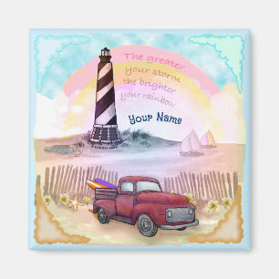 Stormy  Truck Lighthouse Magnet