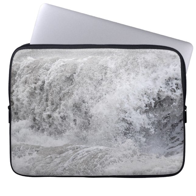 Stormy Wave Crashing Laptop Sleeve (Front)