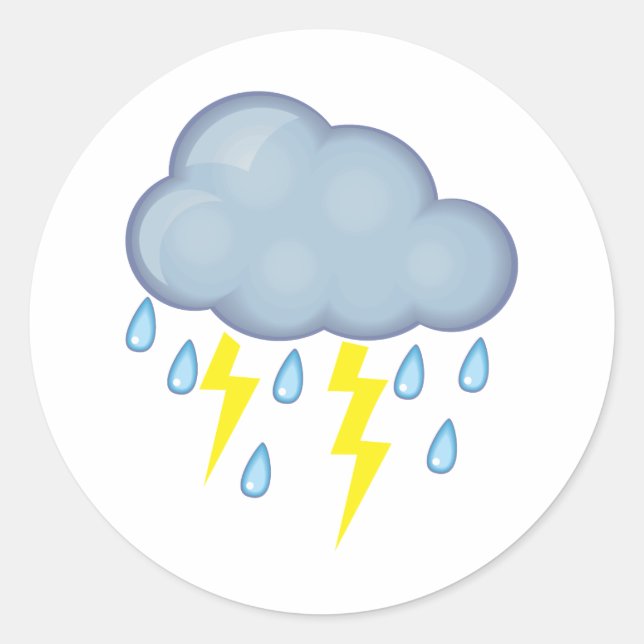 Stormy Weather Classic Round Sticker (Front)