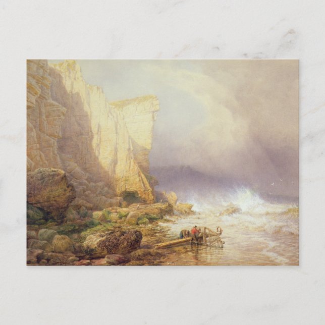 Stormy Weather, Clearing Seaton Cliffs Postcard (Front)