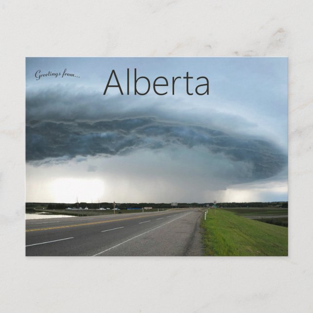Stormy Weather in Alberta Canada Postcard (Front)