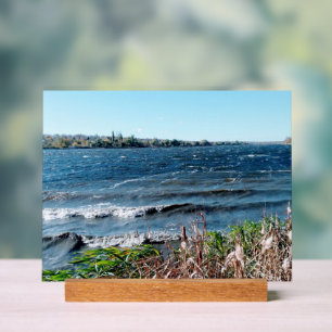 Stormy weather in October on the Dnieper River Acrylic Sign