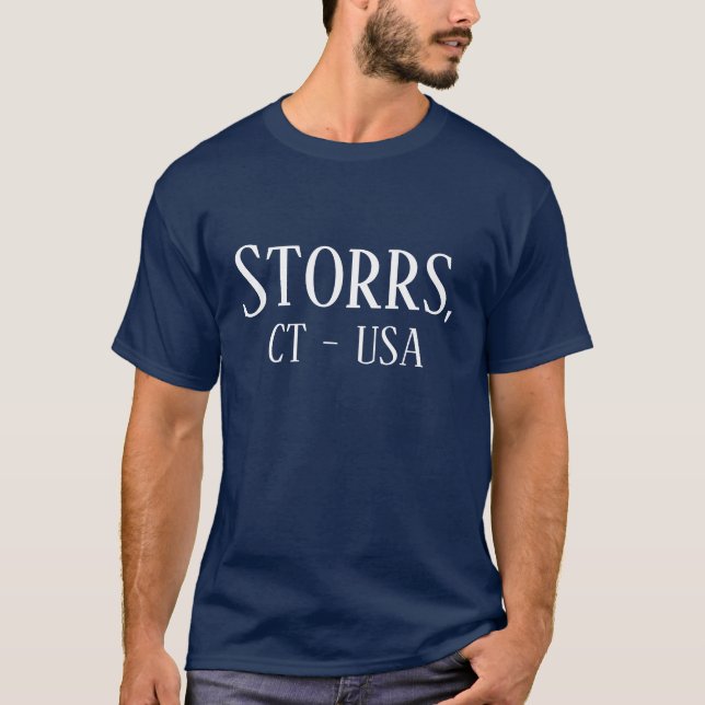 Storrs, CT USA 1-Sided Tee Shirt (Front)