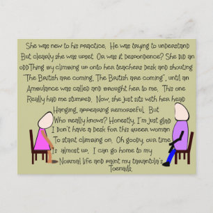 Story Art "The British Are Coming"--Hilarious Postcard