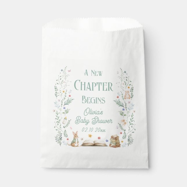 Story Book A New Chapter Baby Shower Favour Bag (Front)