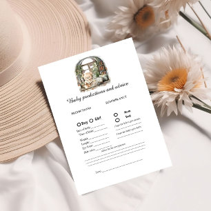 Story Book baby prediction Baby Shower game Card