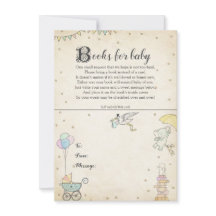 Story Book Baby Shower Book Plate Card