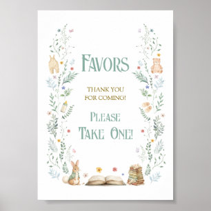 Story Book Baby Shower Favour Poster