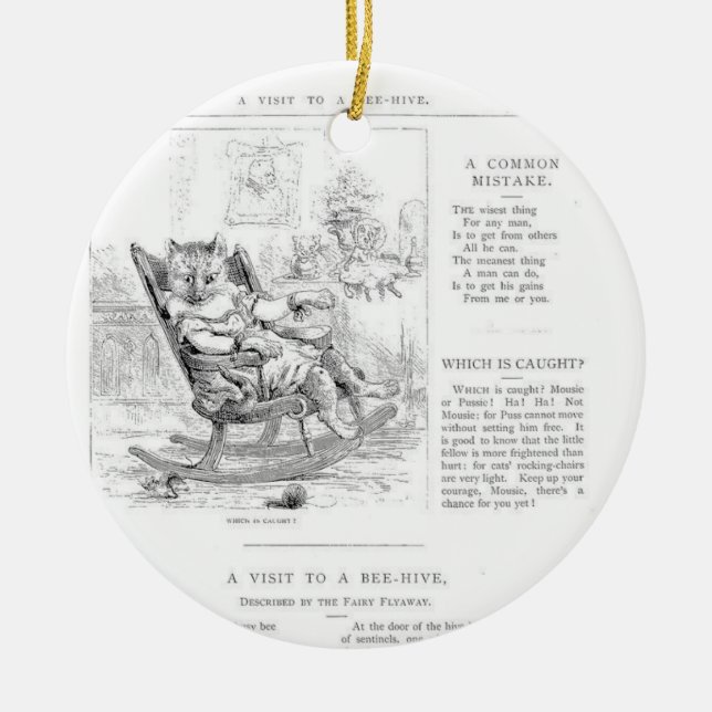 Story Book Bees Ornament (Front)