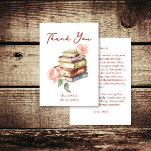 Story book new chapter bridal shower thank you card