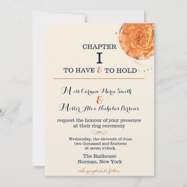 Story Book Wedding Invitation (Front)