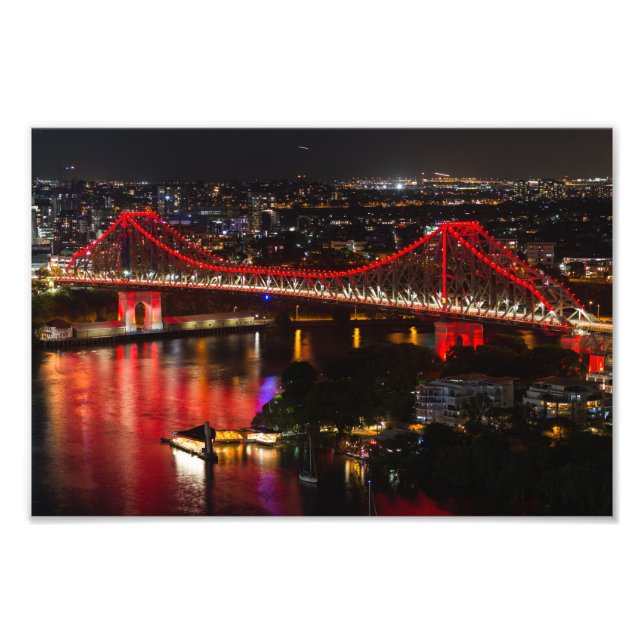 Story bridge & Brisbane city skyline Australia Photo Print (Front)
