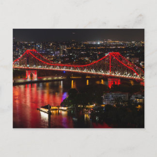 Story bridge & Brisbane city skyline Australia Postcard