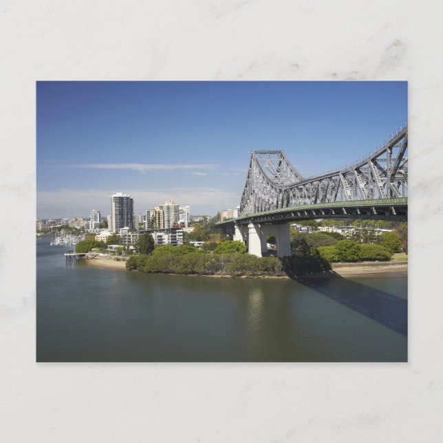 Story Bridge, Brisbane River, and Kangaroo Postcard (Front)
