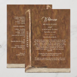 Story Fairytale Library Book Wedding Itinerary Program