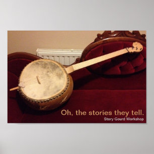 Story Gourd Poster- Roost Bass on chesterfield Poster