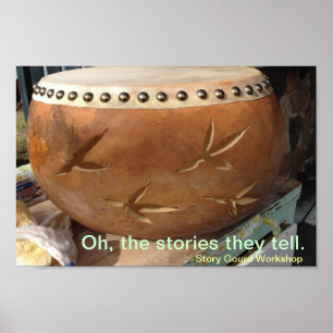 Story Gourd Poster- Rooster Gourd Poster