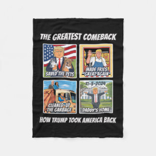 Story How Trump Won 2024 Took America Byck We Made Fleece Blanket