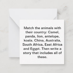 Story idea card