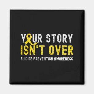 Story Isnt Over Retro Prevention Awareness Ribbon Magnet