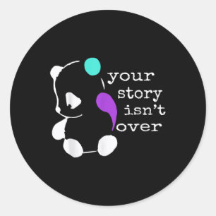 Story Not Over - Semicolon Gift Suicide Prevention Classic Round Sticker