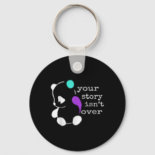 Story Not Over - Semicolon Gift Suicide Prevention Key Ring