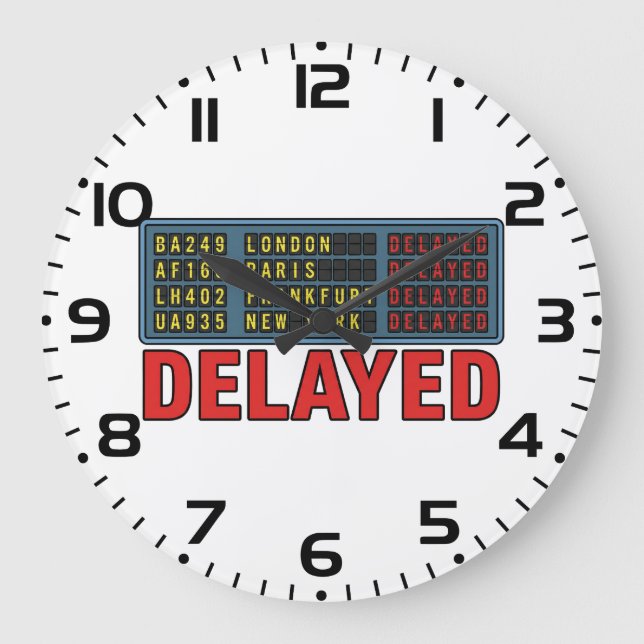 Story of My Life Delayed Travel Large Clock (Front)