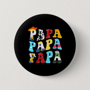 Story Papa Toy Boy Story Dad Fathers Day Tee For M 6 Cm Round Badge