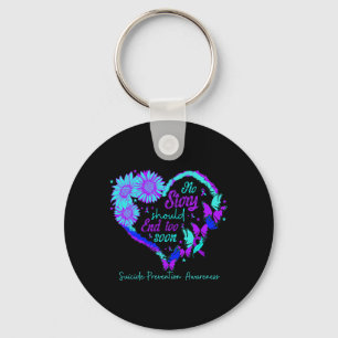 Story Should End Too Soon Heart Women Prevention Key Ring