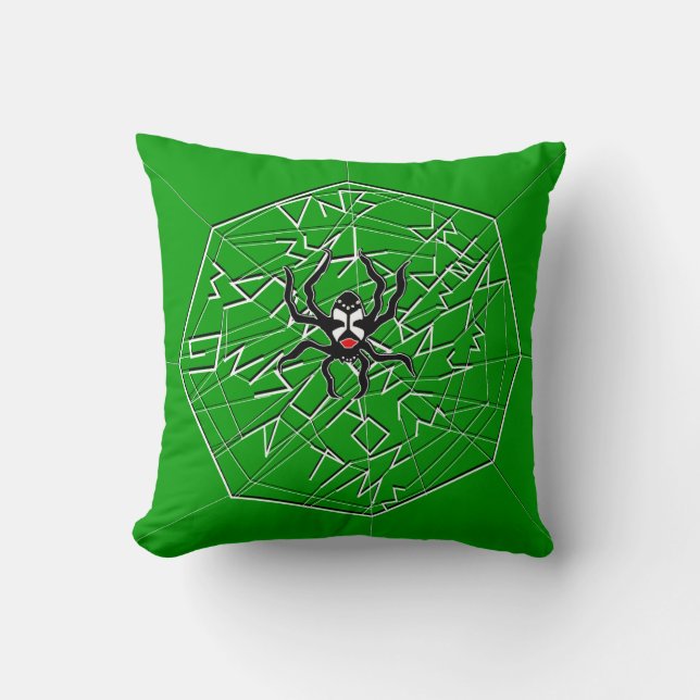 "Story Spinner" Anansi the Trickster Spider Cushion (Front)