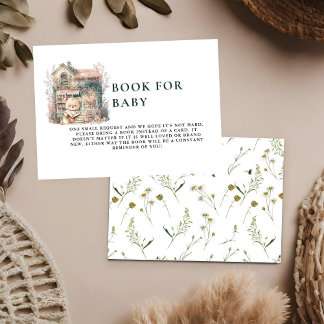 Storybook A New Chapter Baby Shower Book Request E Enclosure Card