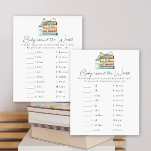 Storybook baby shower - Baby around the world game