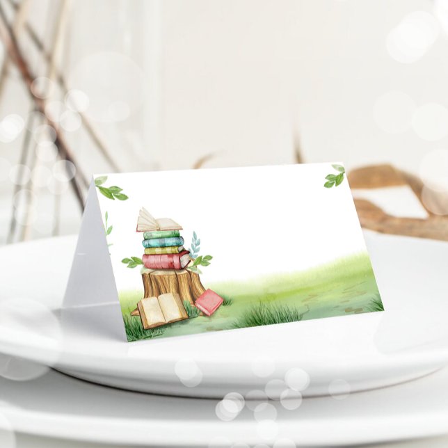 Storybook Baby Shower Chapter Food Label Decor Business Card (Creator Uploaded)