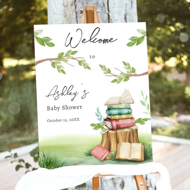 Storybook Baby Shower New Chapter Book Welcome Poster (Creator Uploaded)