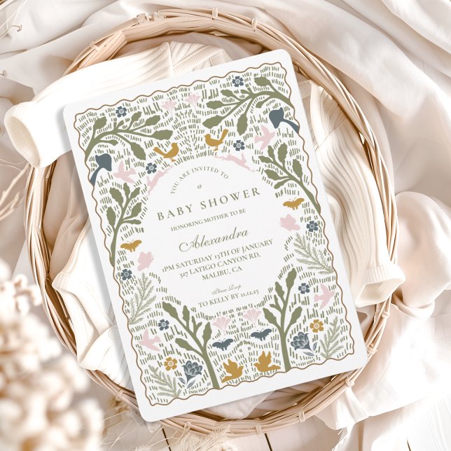 Storybook Botanical Baby Shower Invitation (Creator Uploaded)