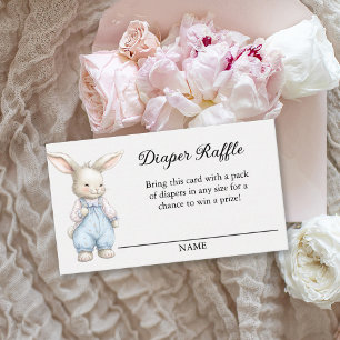 Storybook Bunny Cute Diaper Raffle Enclosure Card