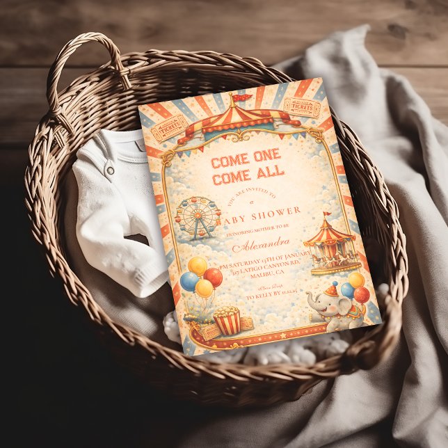 Storybook Circus Baby Shower Invitation (Creator Uploaded)