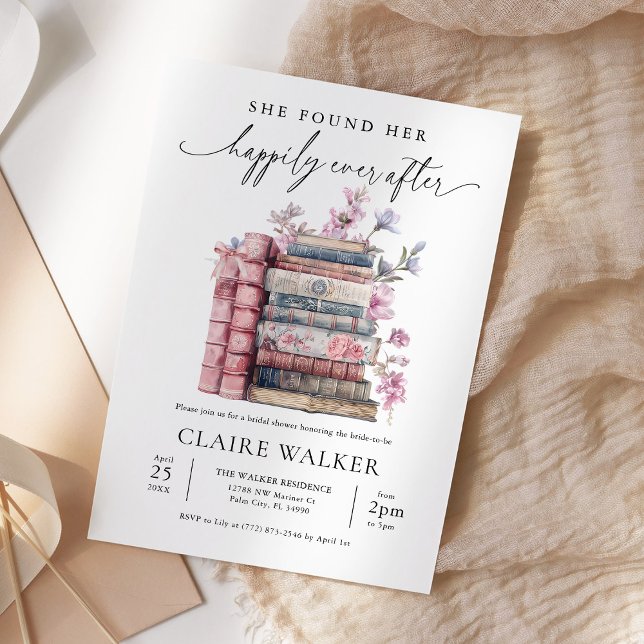 Storybook Coquette Book New Chapter Bridal Shower Invitation (Creator Uploaded)