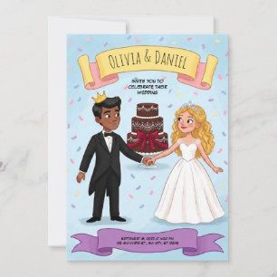 Storybook Couple Wedding Invitation