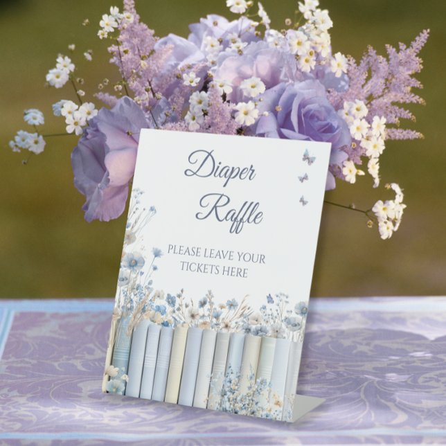 Storybook Dainty Mist Bookshelf Floral Raffle Sign (Creator Uploaded)