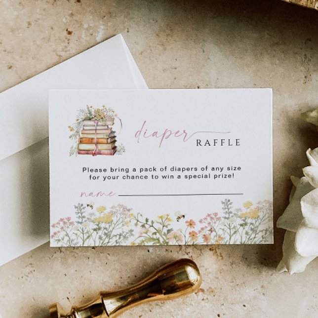 Storybook Diaper Raffle Insert Card Wildflower (Creator Uploaded)