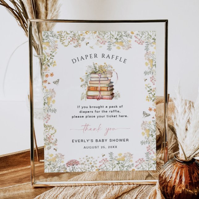 Storybook Diaper Raffle Sign Wildflower Chapter  (Creator Uploaded)