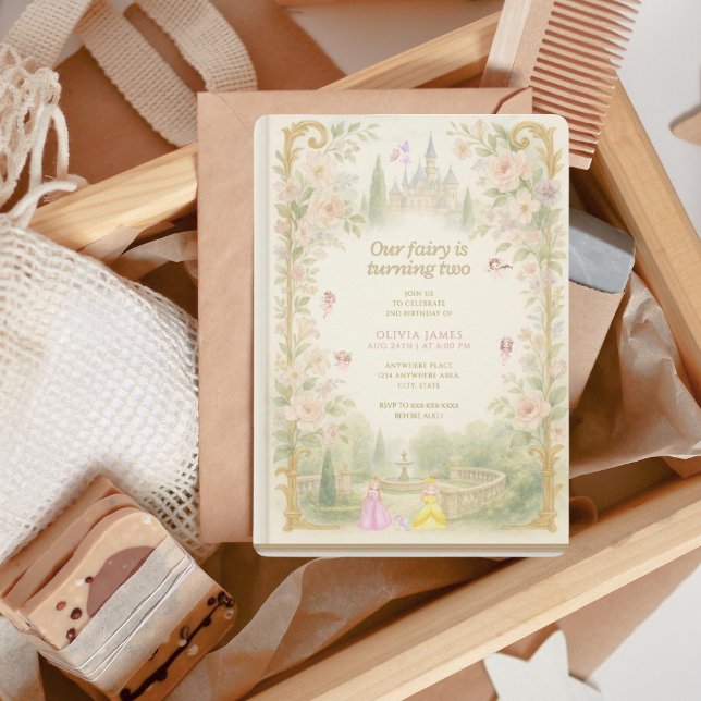 Storybook, fairy first, fairytale 2nd birthday invitation (Creator Uploaded)