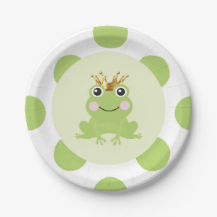 Storybook Fairy Tale Frog Prince Baby Shower Paper Plate